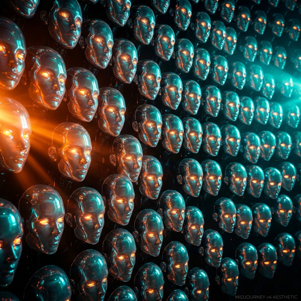 Wall of Identical Faces