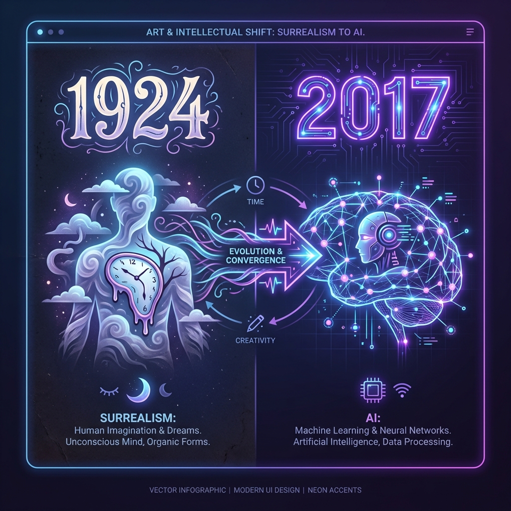 1924 Surrealism vs 2017 AI Architecture